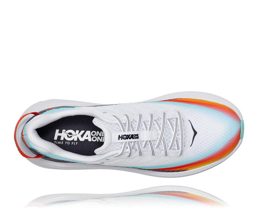 Hoka Australia One One Ironman Rincon 2 - Mens Running Shoes White/Blue - TJXAM-3209